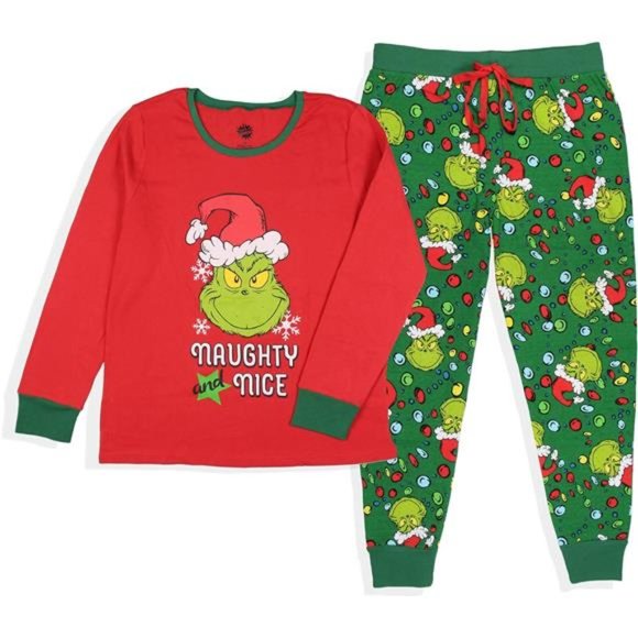 Dr. Seuss How the Grinch Stole Christmas Lights Matching Family Pajama‎ Set - Picture 1 of 5
